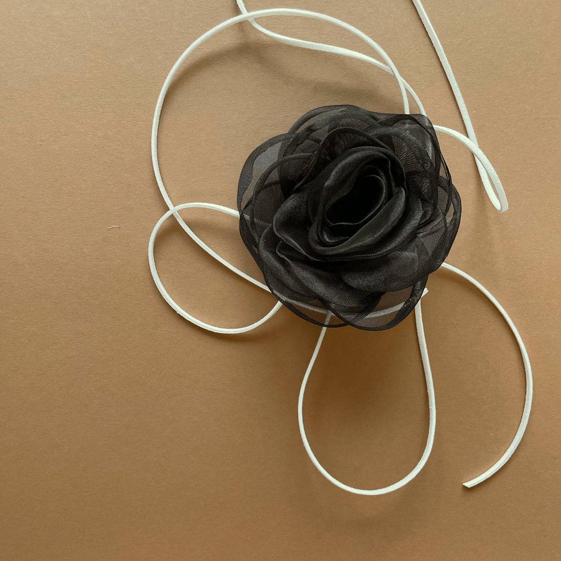 Multiflower - Organza - 10 cm - Black