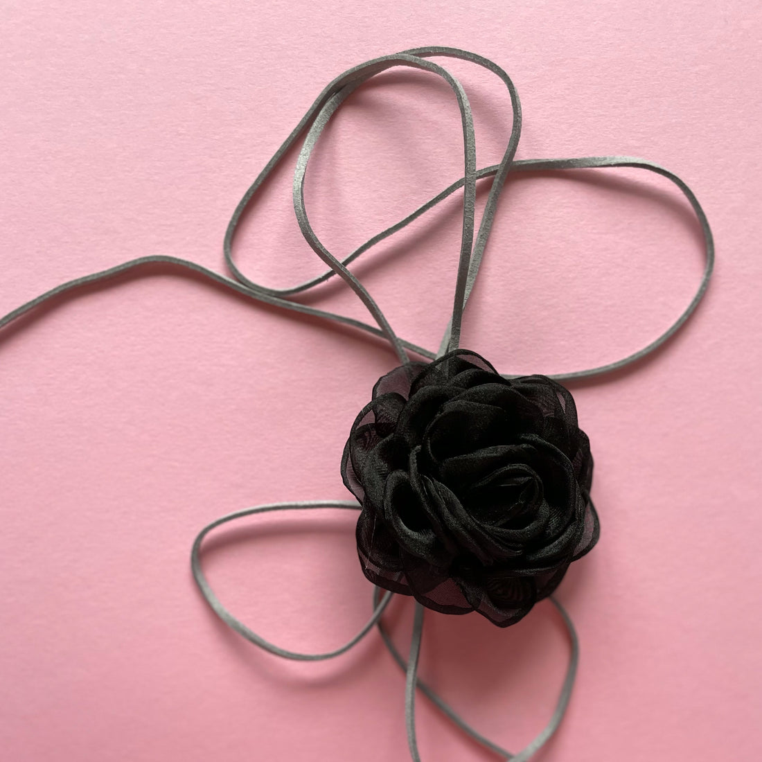 Multiflower - Organza - 7 cm - Black