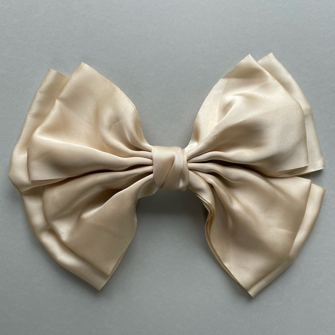 Hairclip Satin Bow - Cream