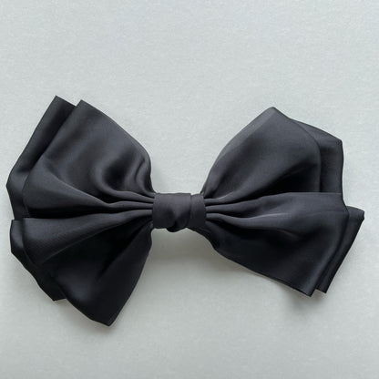 Hairclip Satin Bow - Black