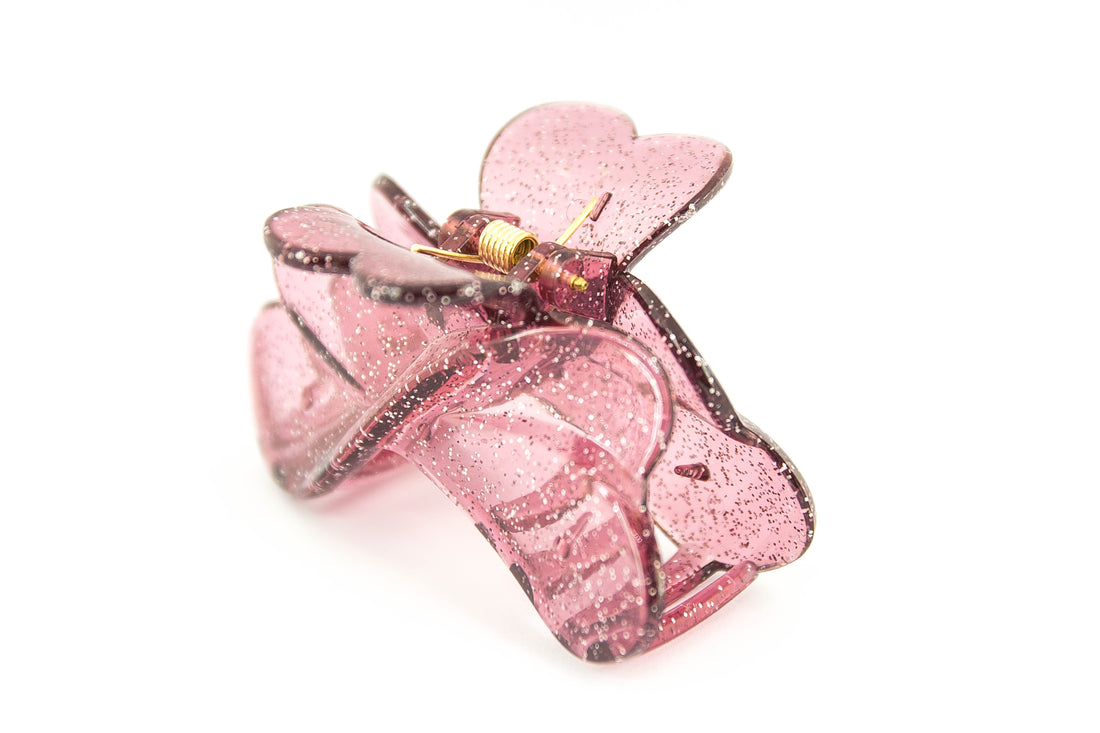 Twist Hairclip - Bordeaux Glitter
