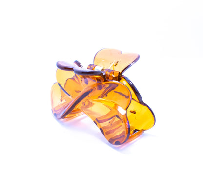 Twist Hairclip - Transparent Brun