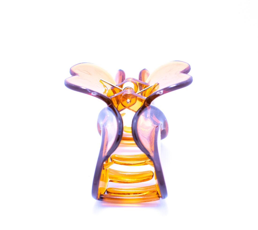 Twist Hairclip - Transparent Brun