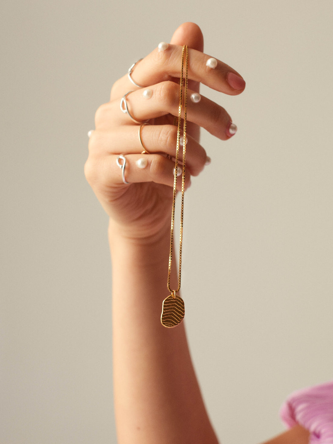 Bean Necklace - Forgyldt