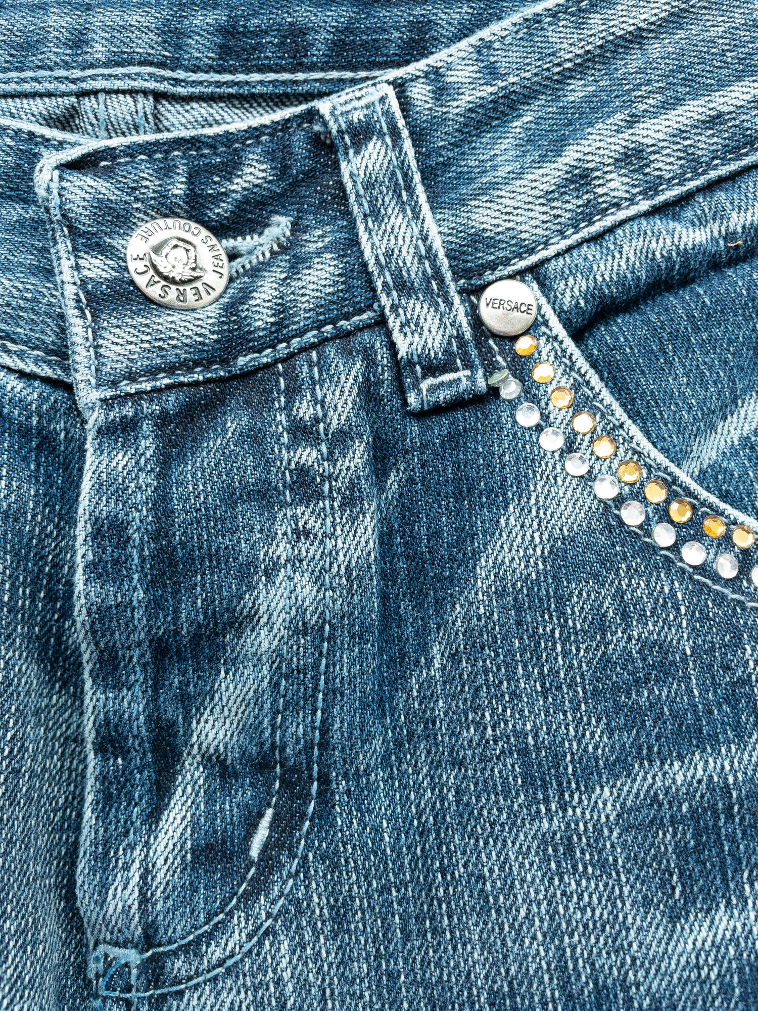 Versace Rhinestone Jeans