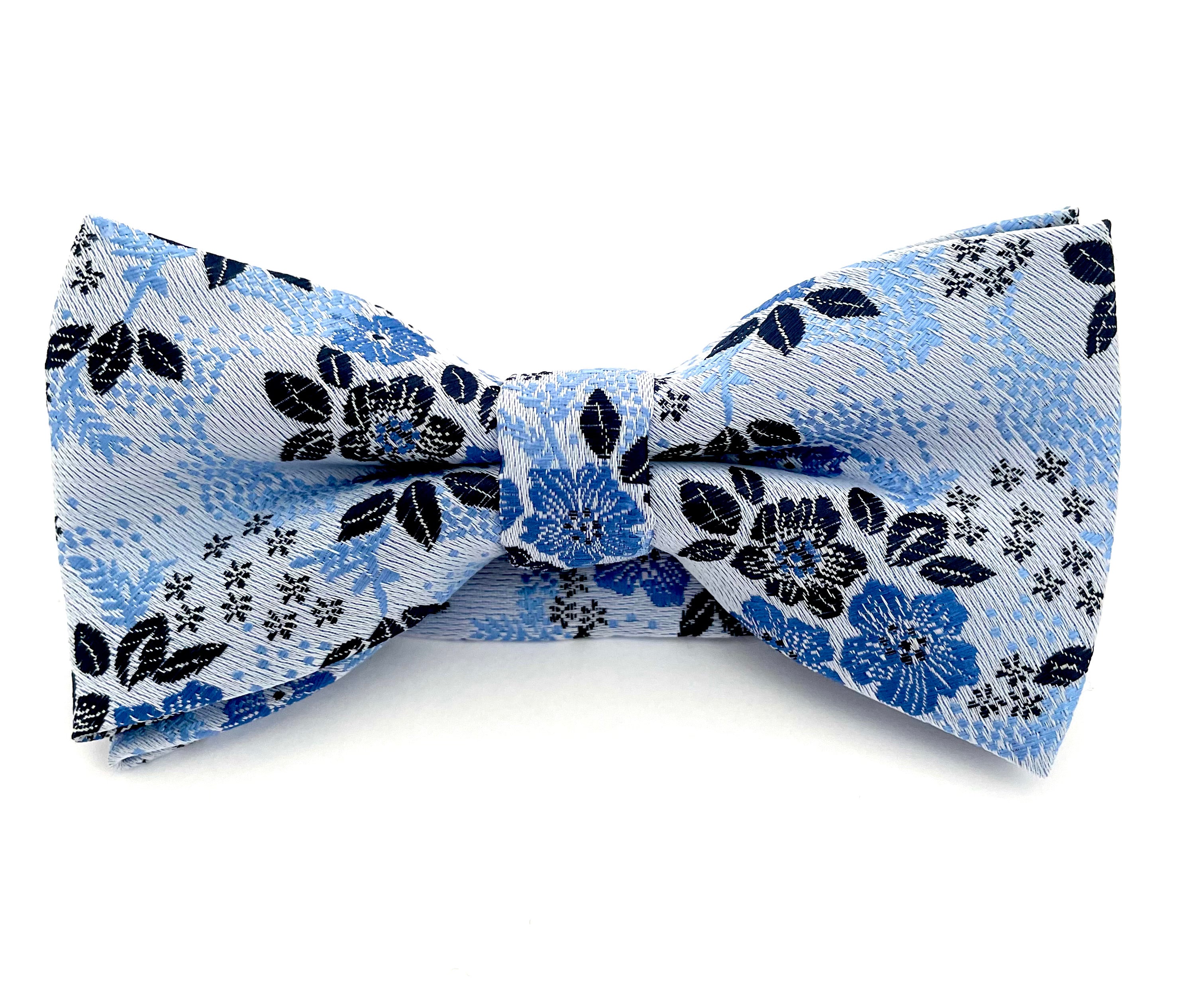 Bowtie Classic - Black Flowers