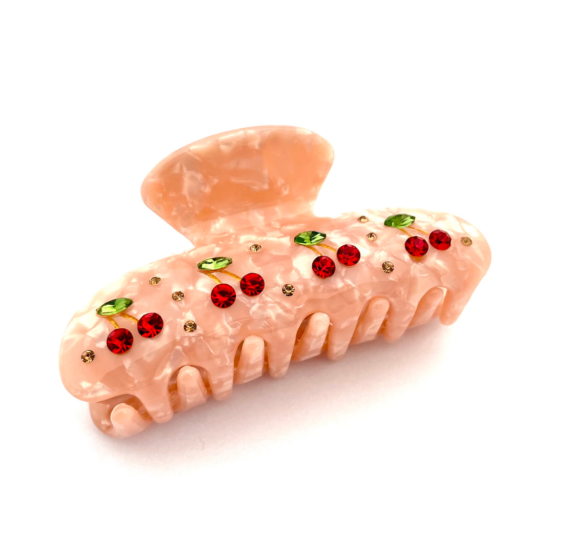 Cherry Hairclip - Soft Pink