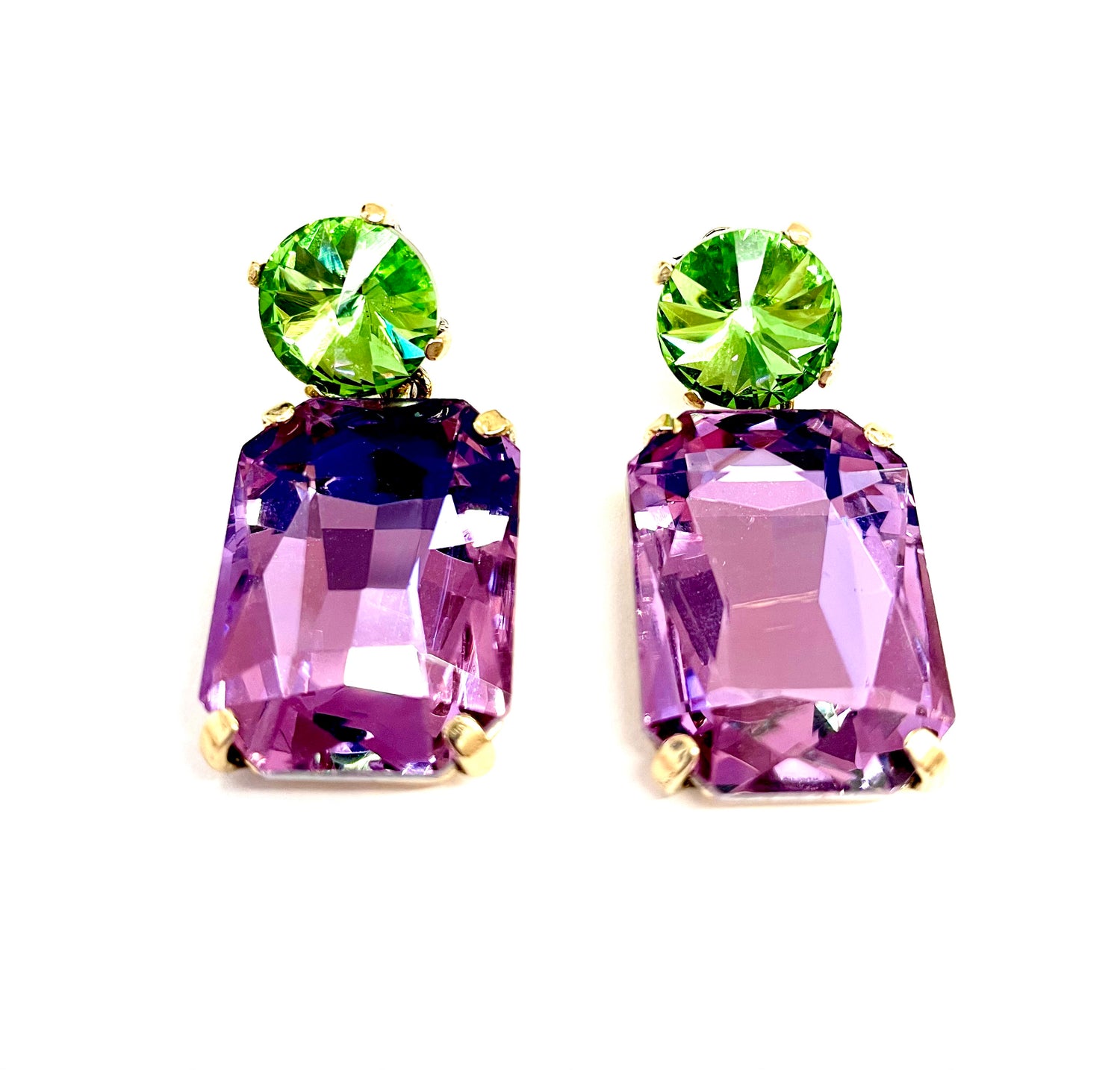 Crystal Bold Rectangle Earring
