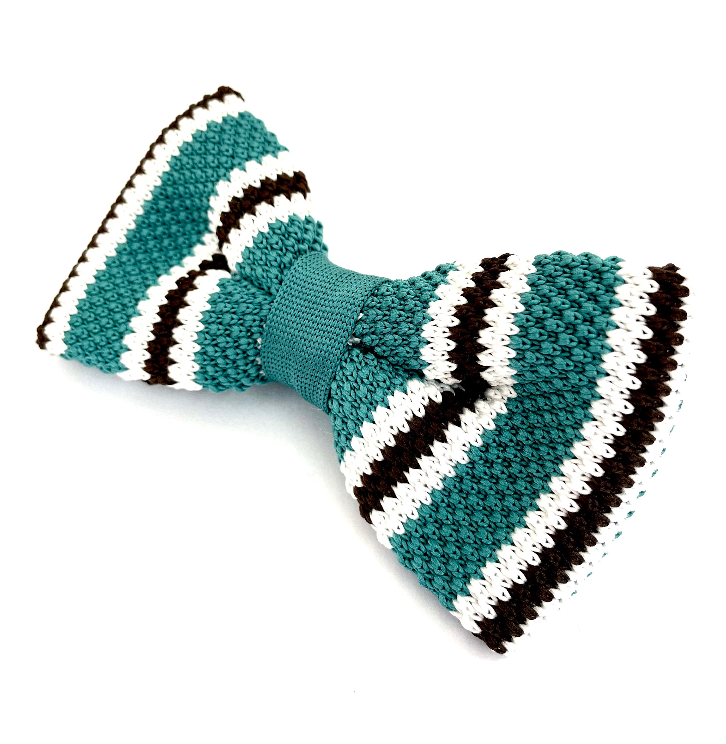 Bowtie Knit - Green / White / Black