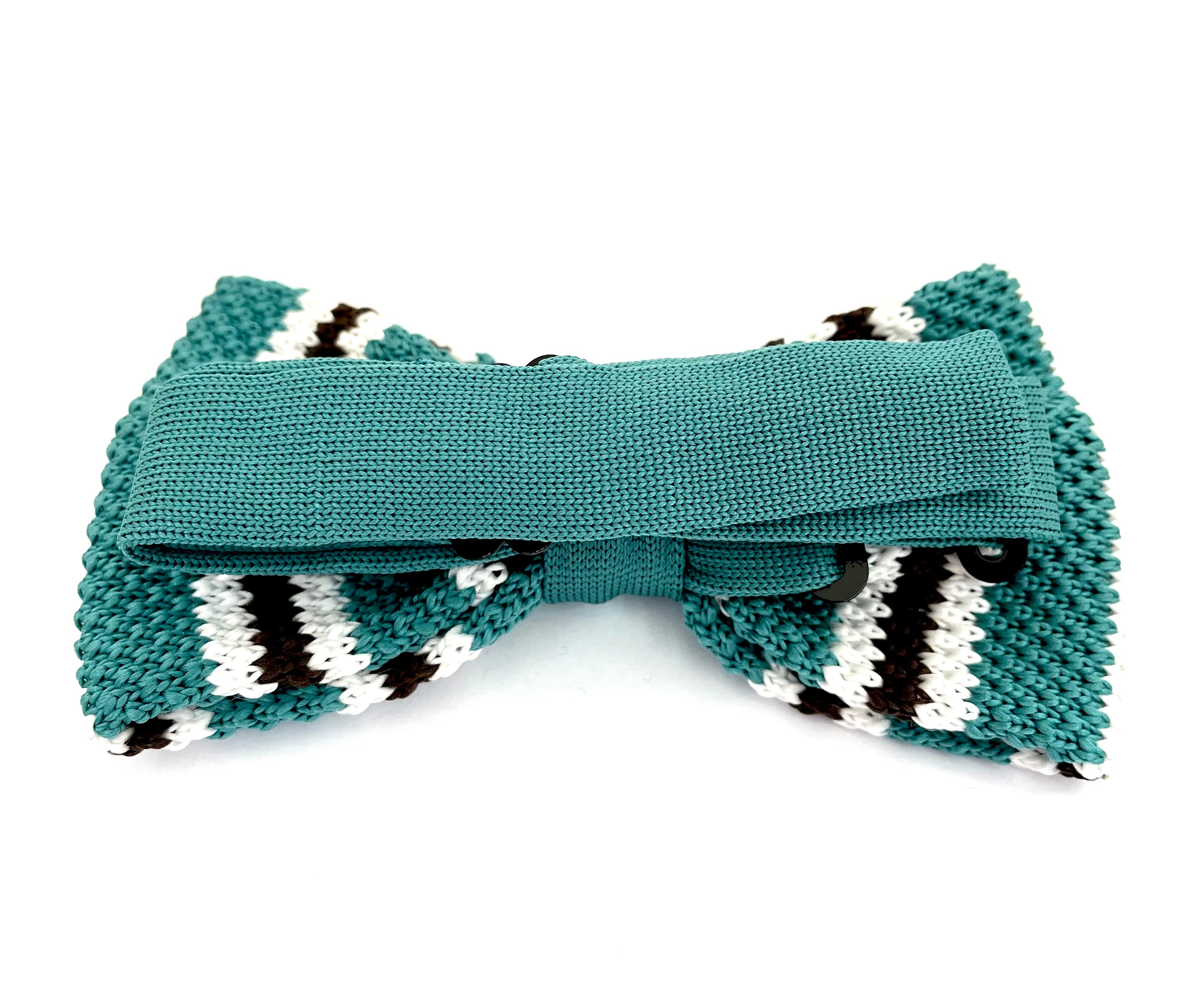 Bowtie Knit - Green / White / Black