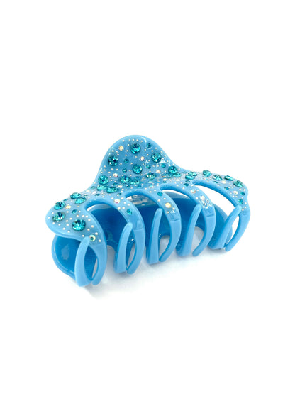 Rhinestone Hairclip - Ocean Blue