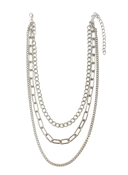 Tulip Triple Chain - Silver