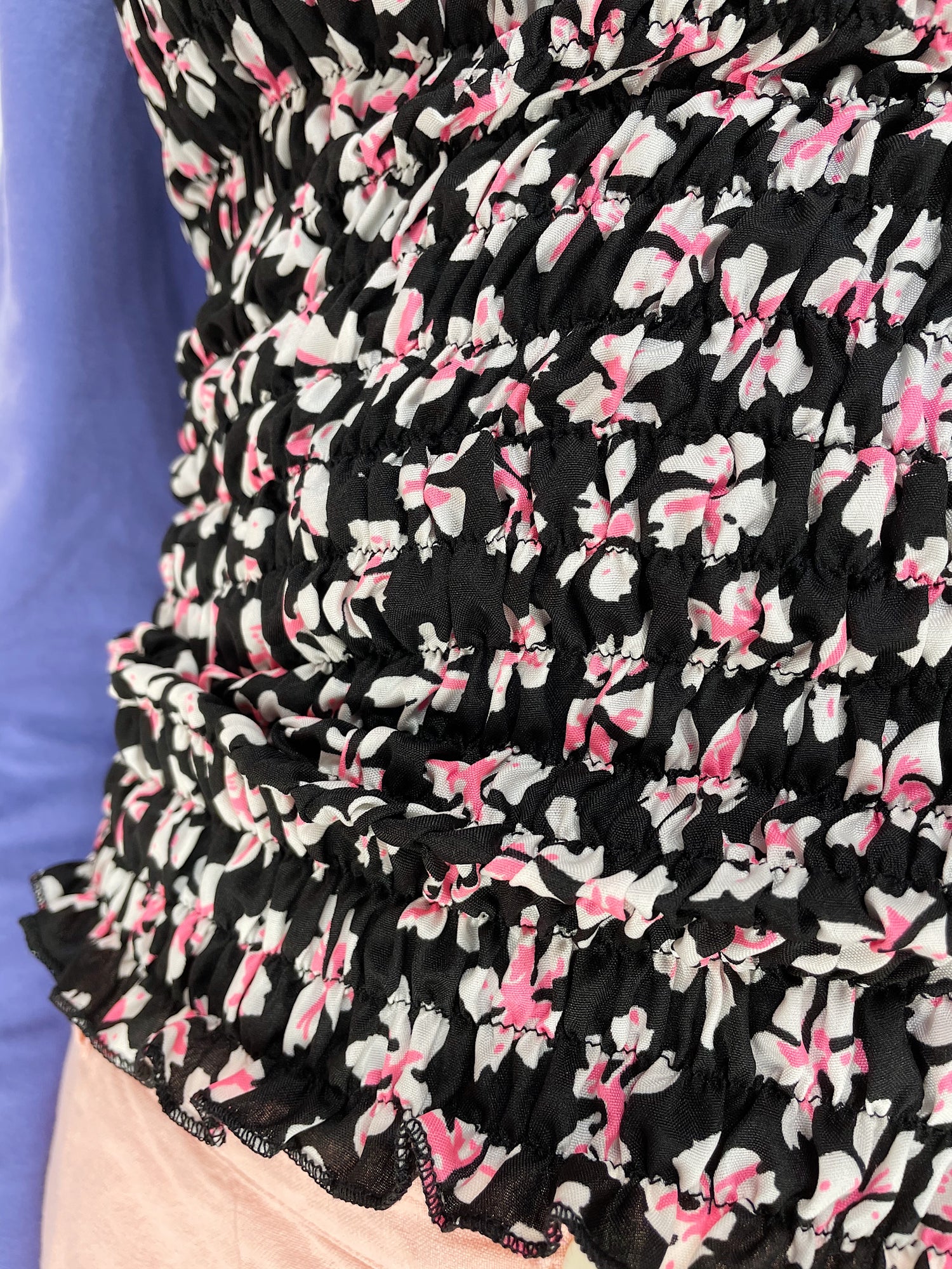 Smock Top - Pink / Black