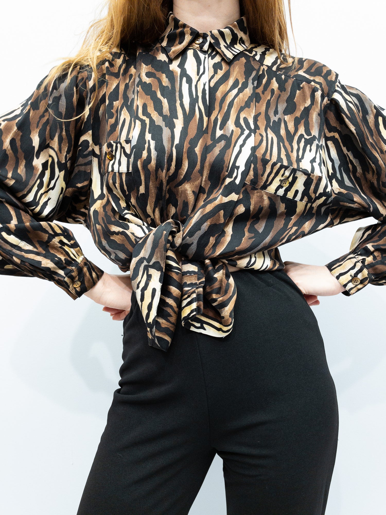Vintage Escada Silkeskjorte