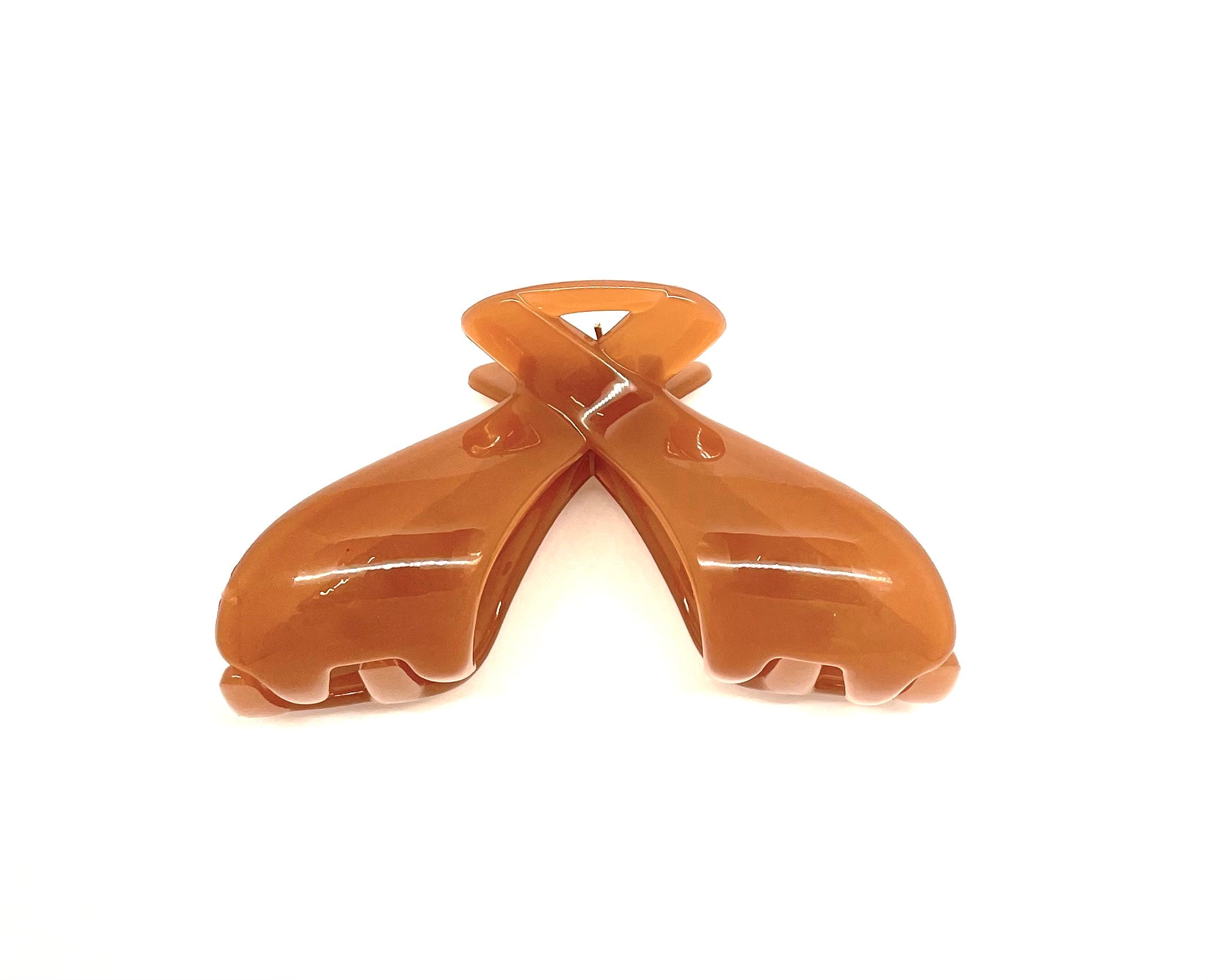 X Hairclip - Reddish-brown