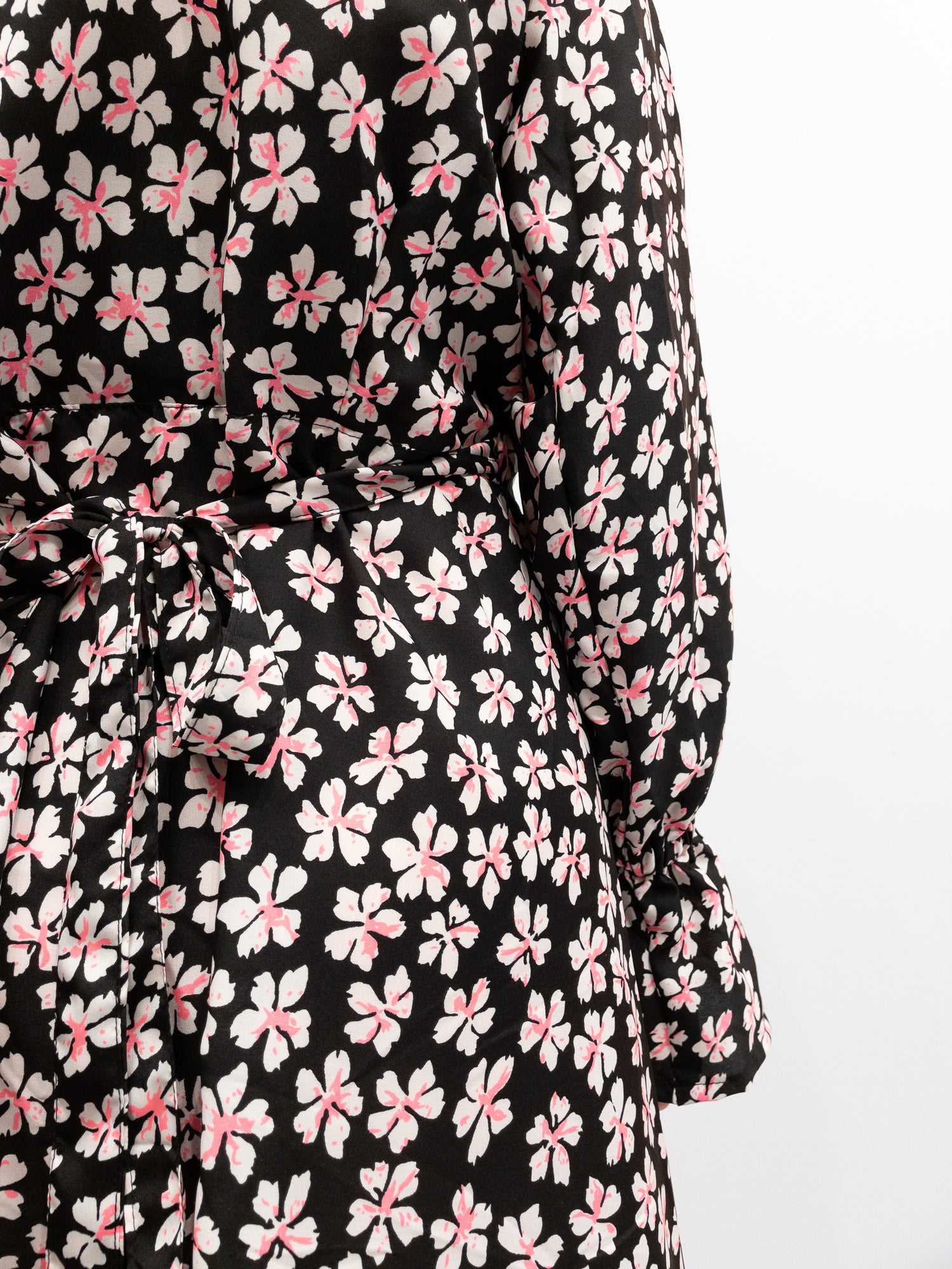 Ruffle Wrap Dress Short - Floral Print