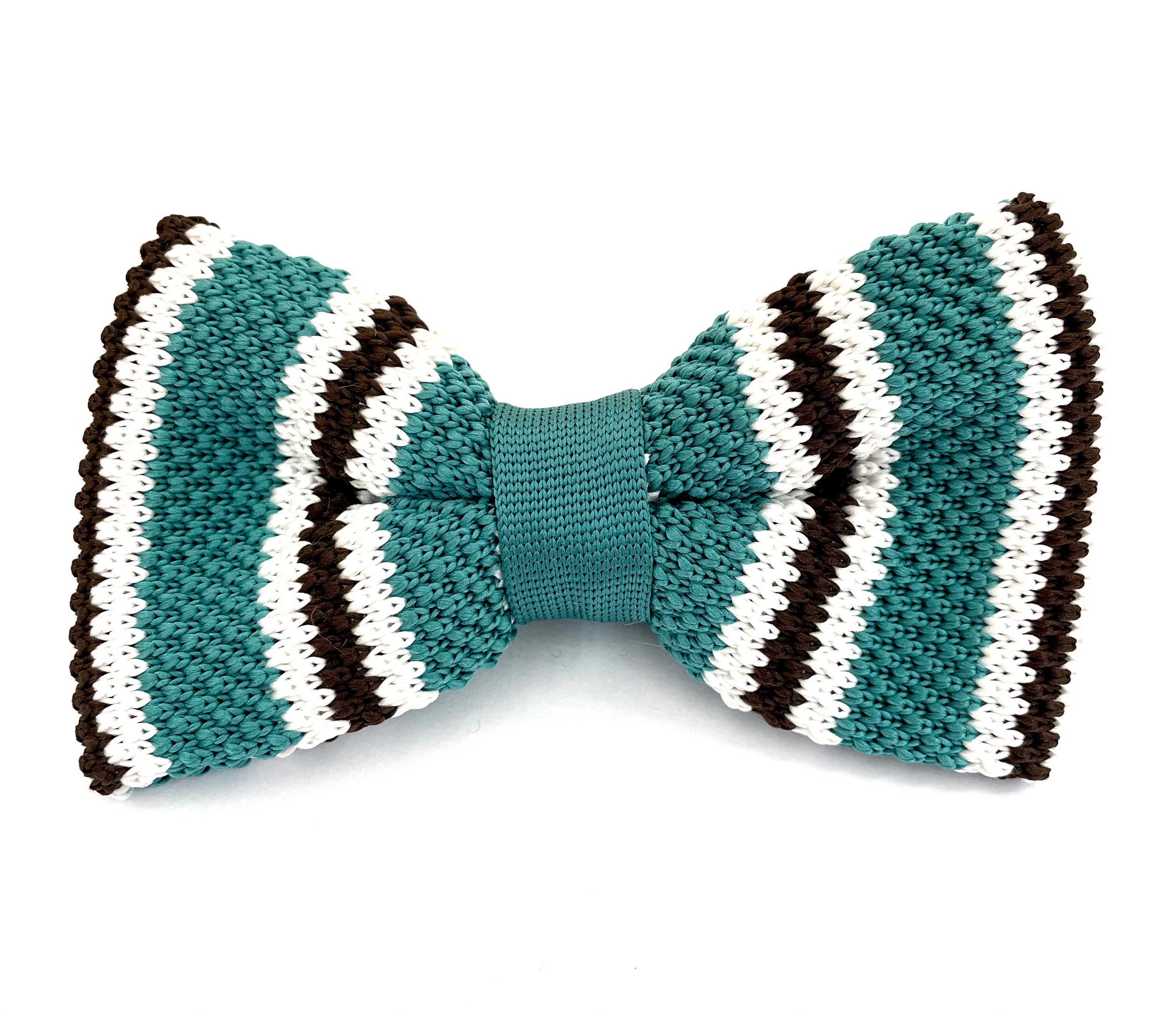 Bowtie Knit - Green / White / Black