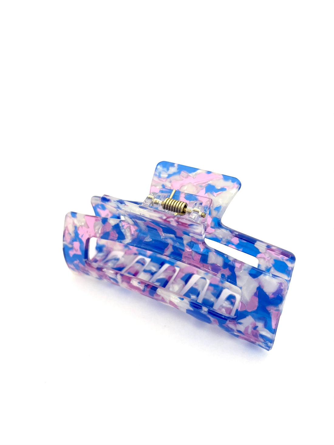 Marble Hairclip - Blue &amp; Pink