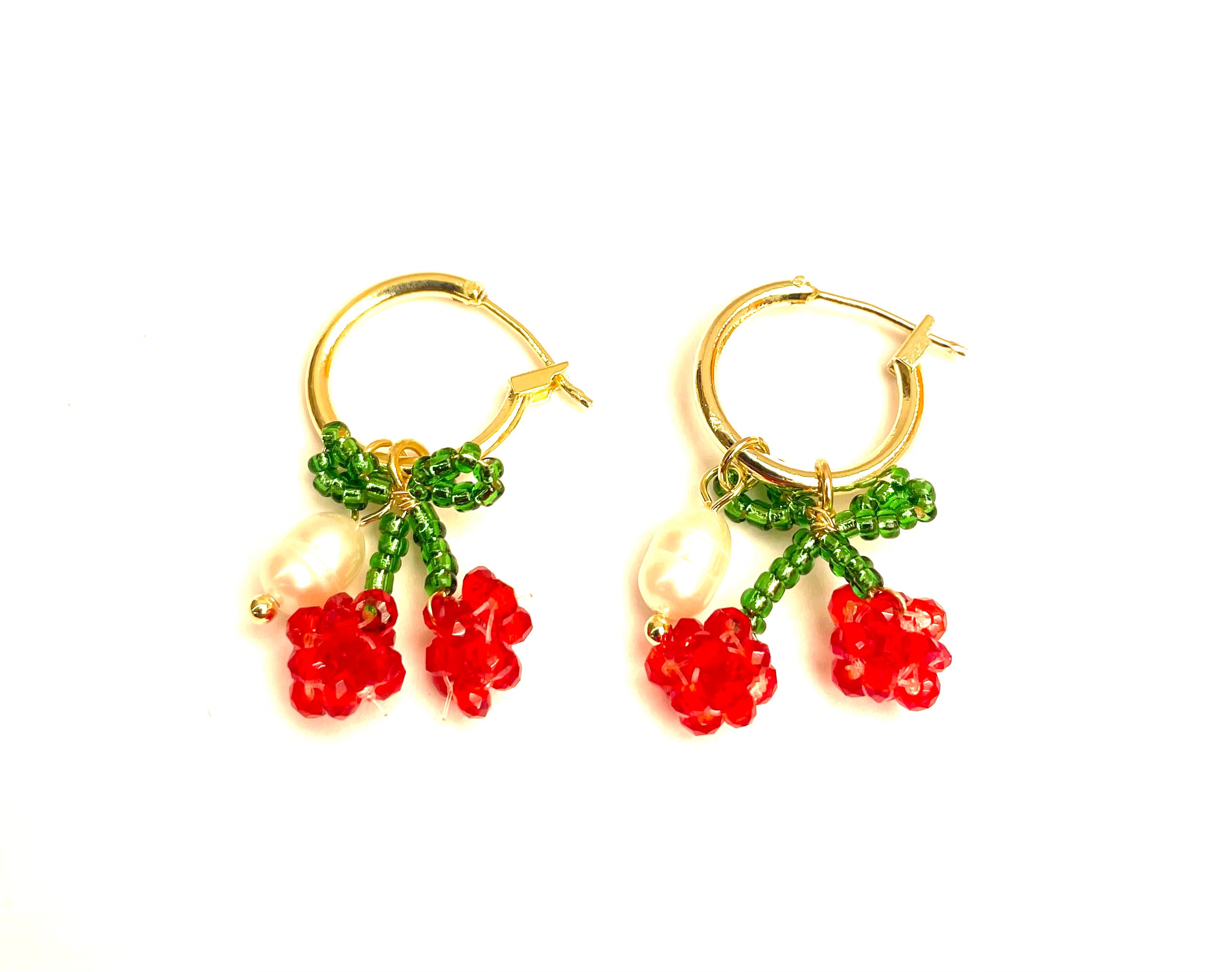 Cherry Beaded Creole