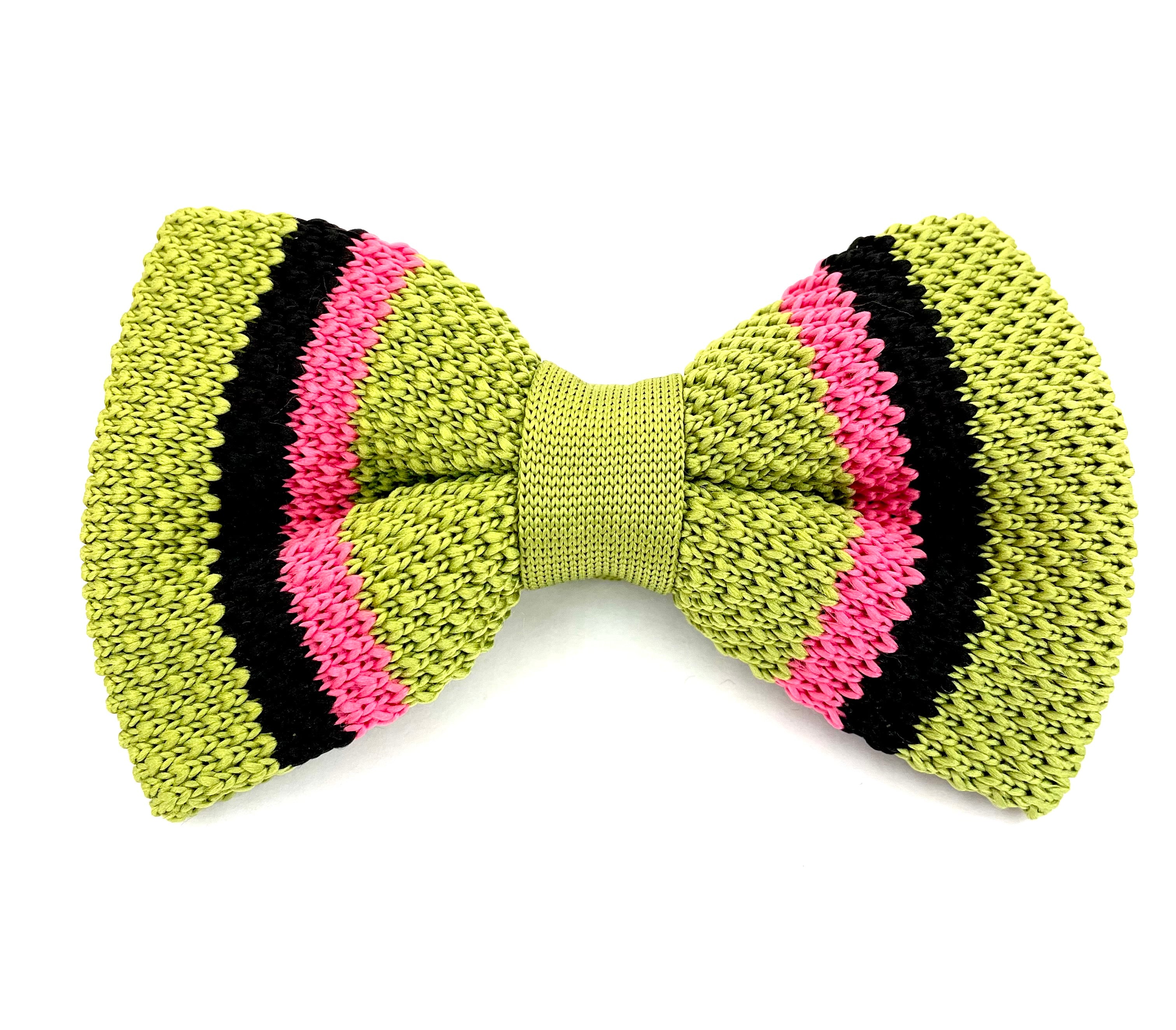 Bowtie Knit - Green / Pink / Black