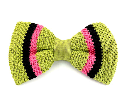 Bowtie Knit - Green / Pink / Black