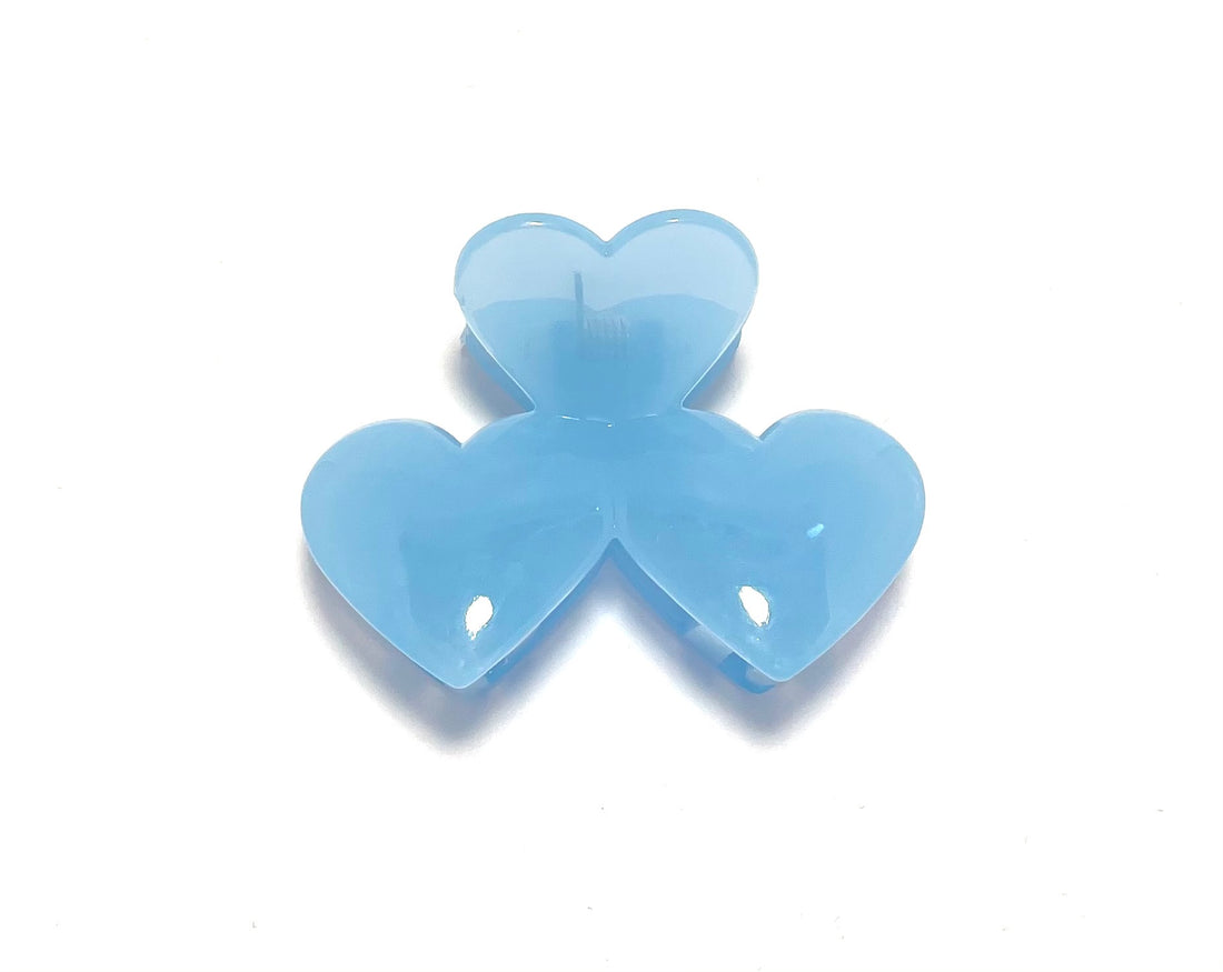 Heart Hairclip - Clear Light Blue
