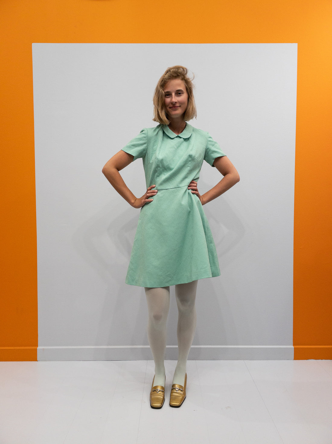Vintage Mintgrøn 60’er Kjole