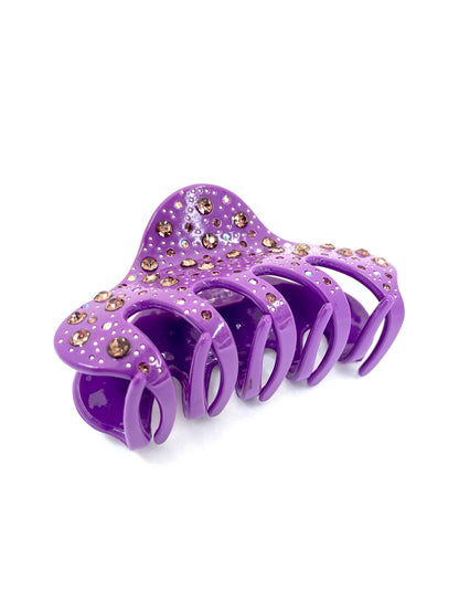 Rhinestone Hairclip - Purple