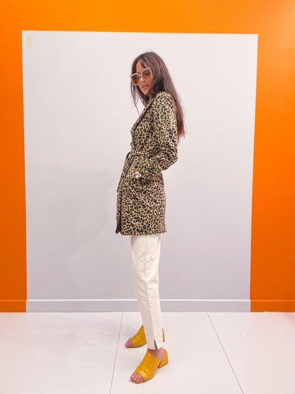 Leopard Trench Coat