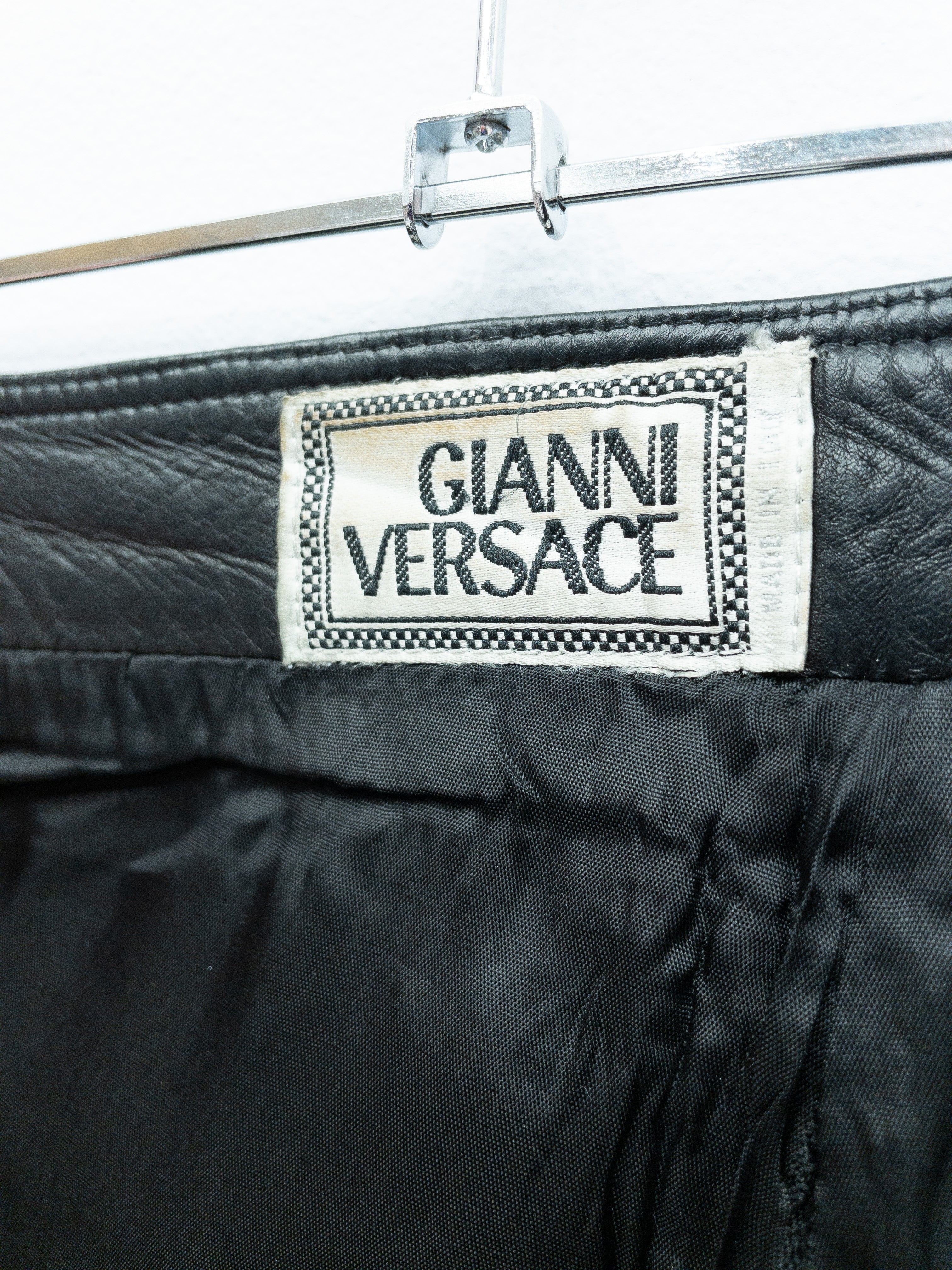 Gianni Versace Leather Trousers