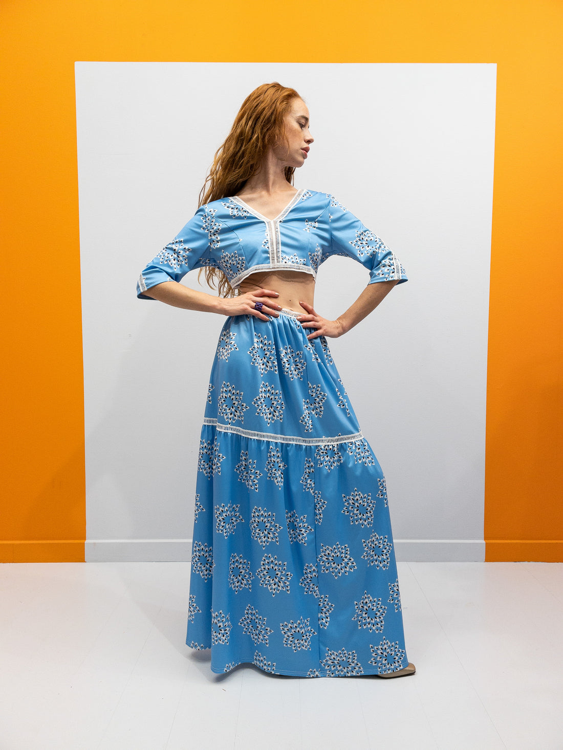 Lyseblåt Vintage Sæt