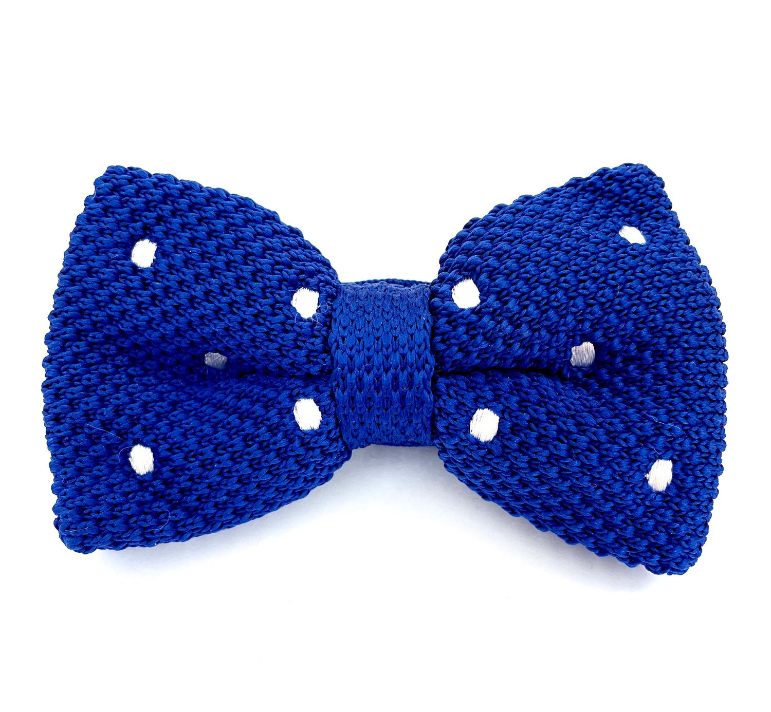 Bowtie Knit - Blue / White Dots