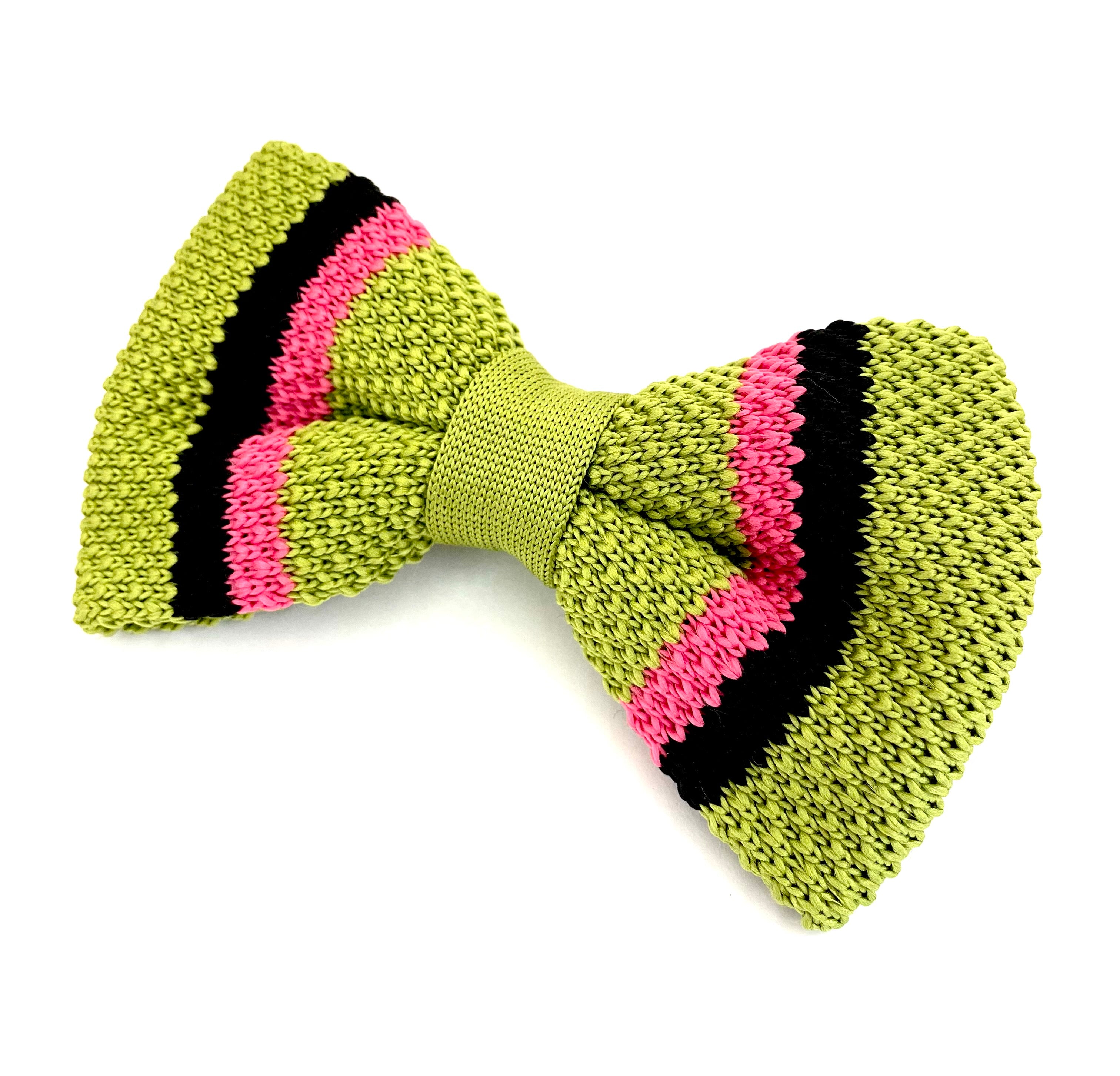 Bowtie Knit - Green / Pink / Black