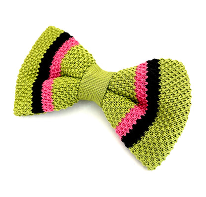 Bowtie Knit - Green / Pink / Black