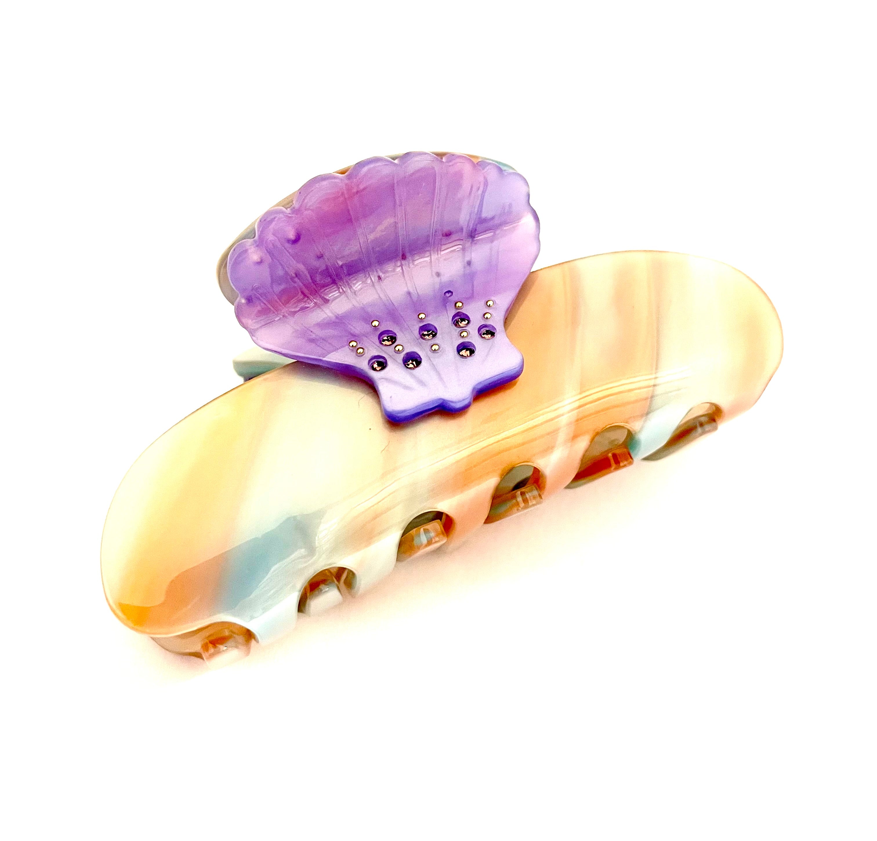 Seashell Hairclip - Purple