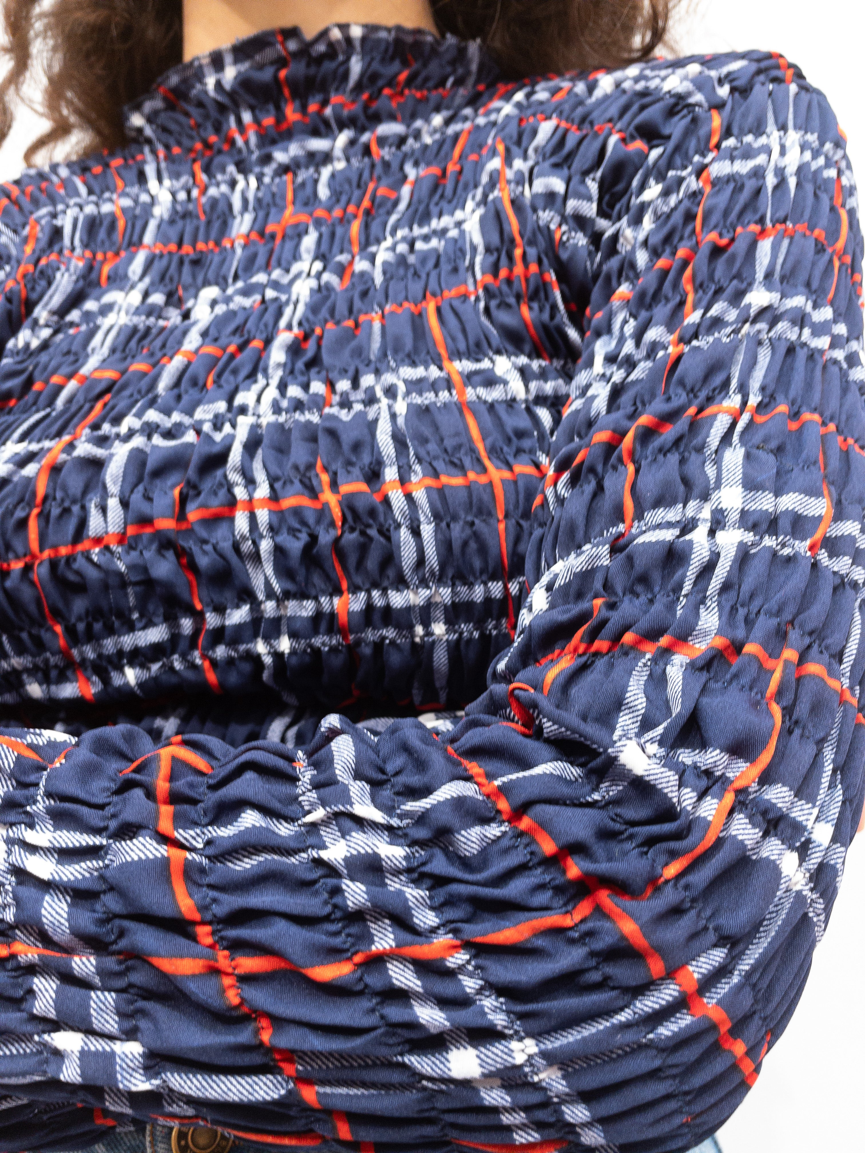 Smock Top Mørkeblå Tern - Long Sleeve