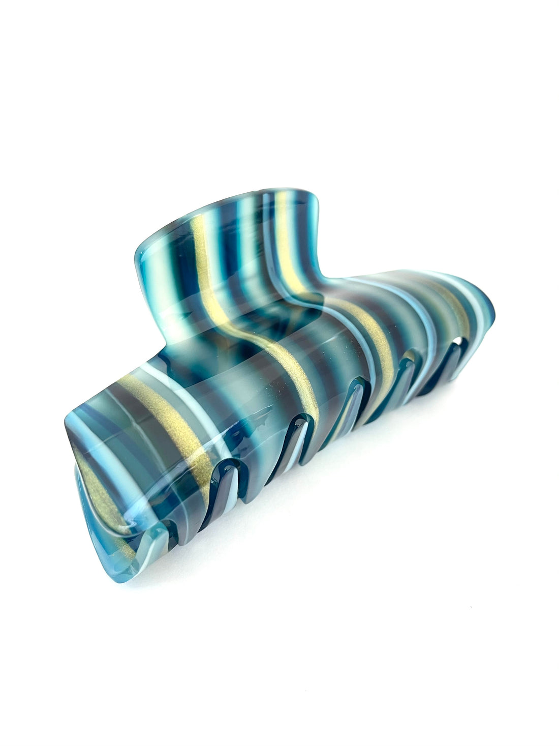 Abstract Hairclip - Dark Green