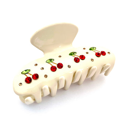 Cherry Hairclip - Creme