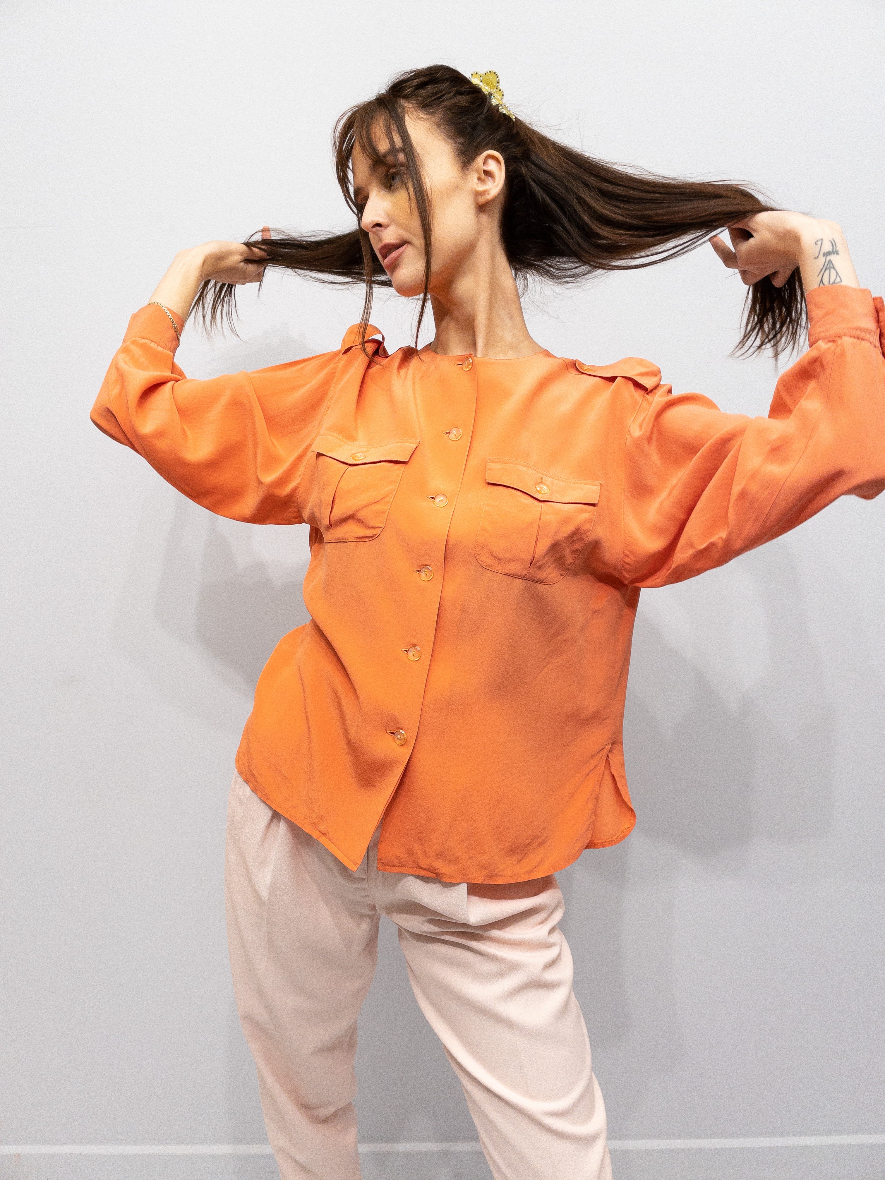 Koral Max Mara Silkebluse