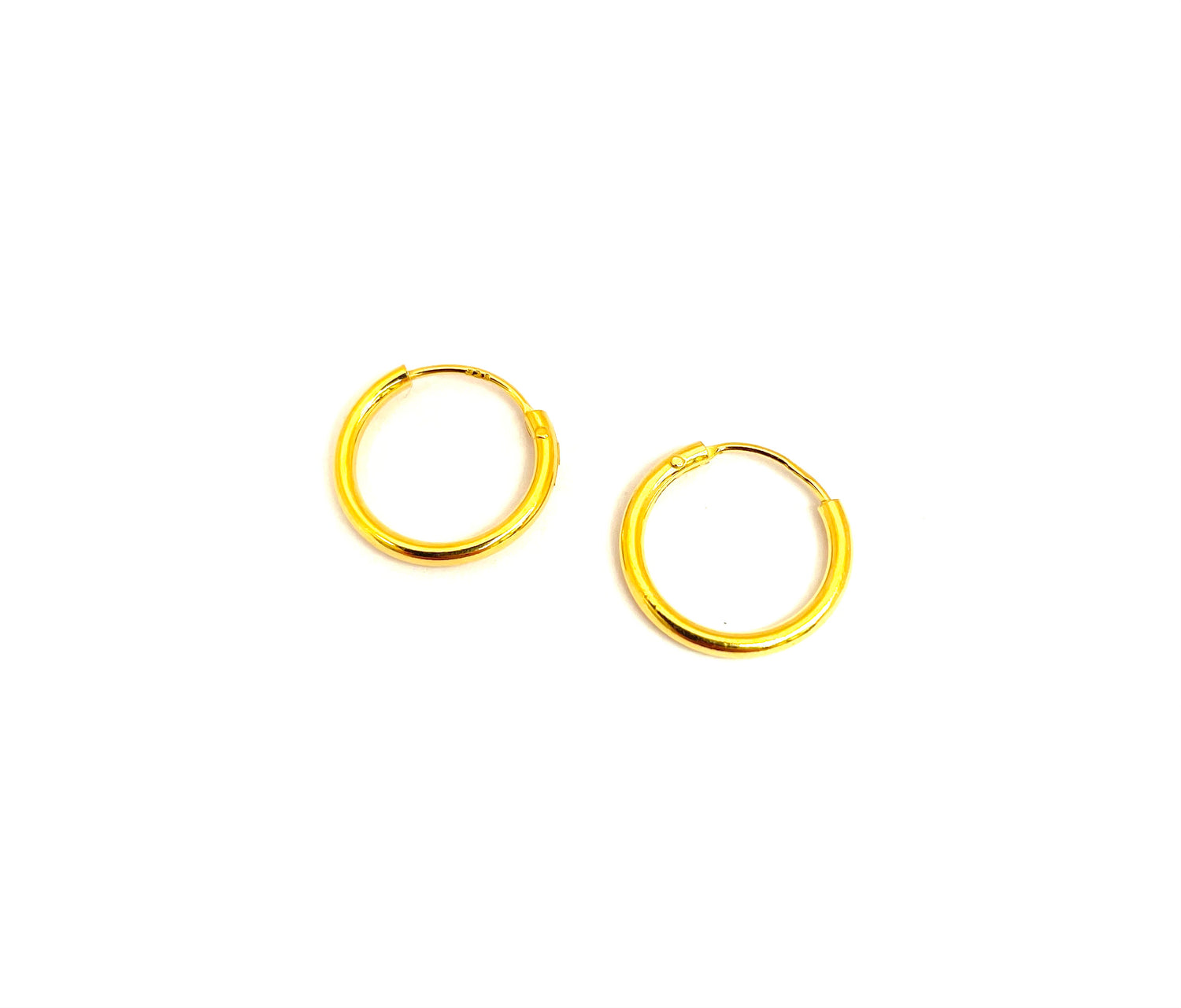 Creoles size 2 - 13 mm - Gold Plated