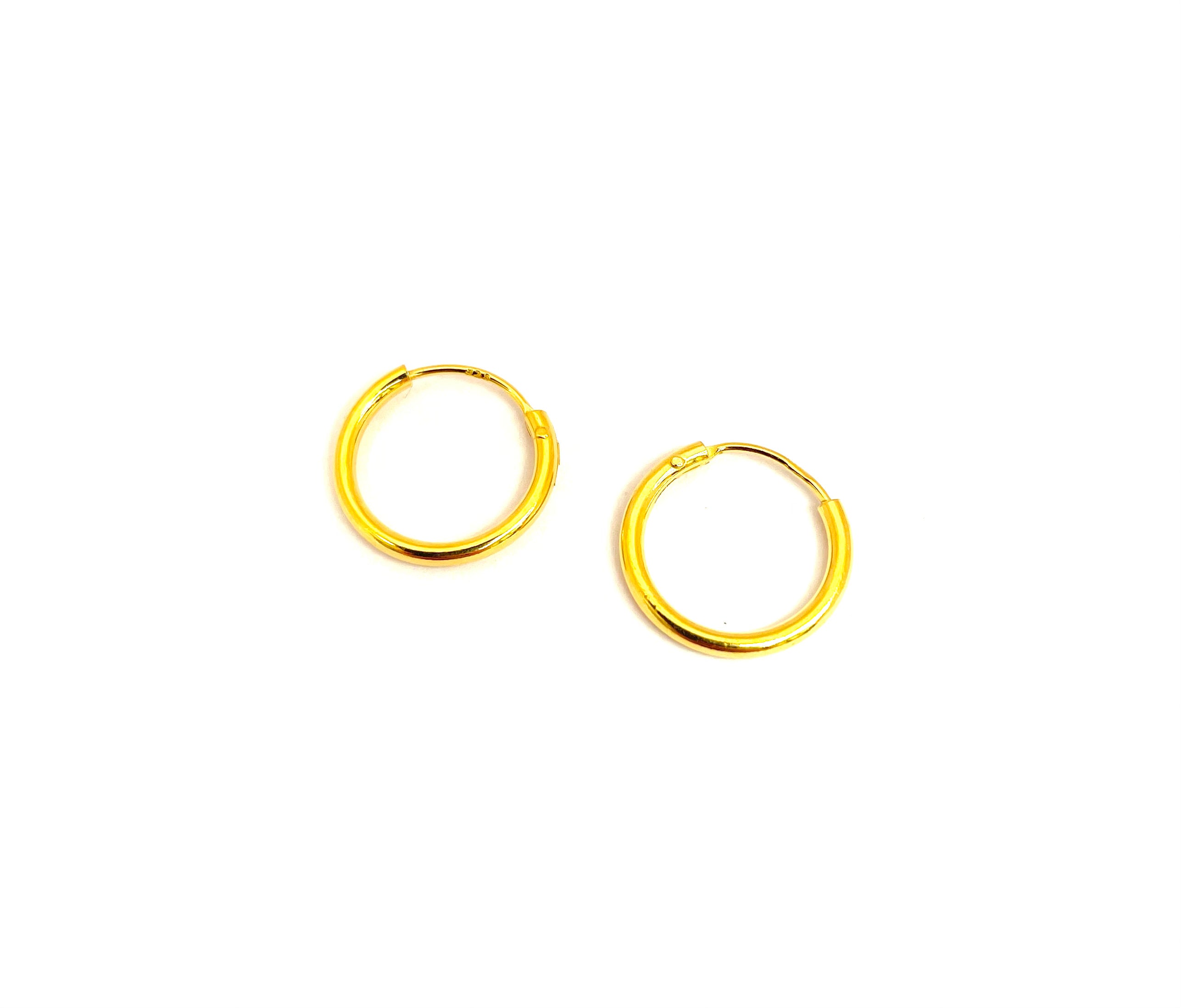 Creoles size 2 - 13 mm - Gold Plated