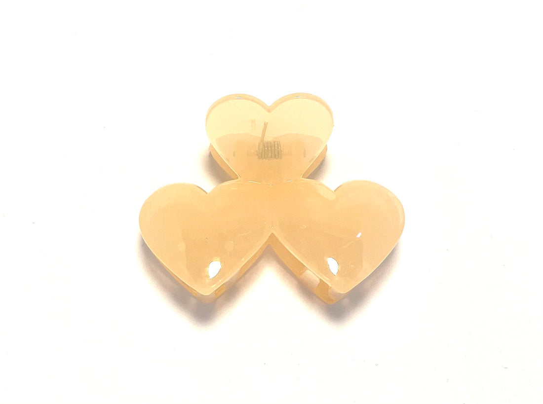 Heart Hairclip - Clear Pearl
