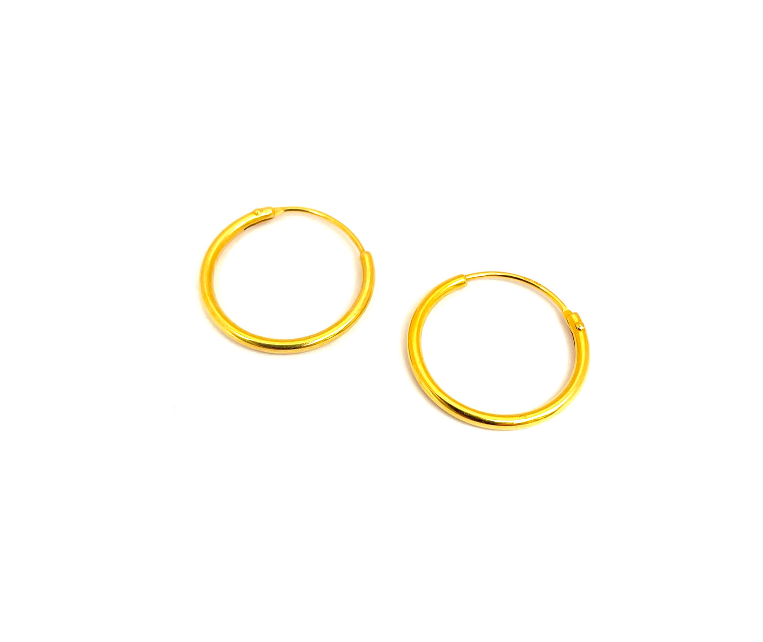 Creoles size 3 - 18 mm - Gold-plated