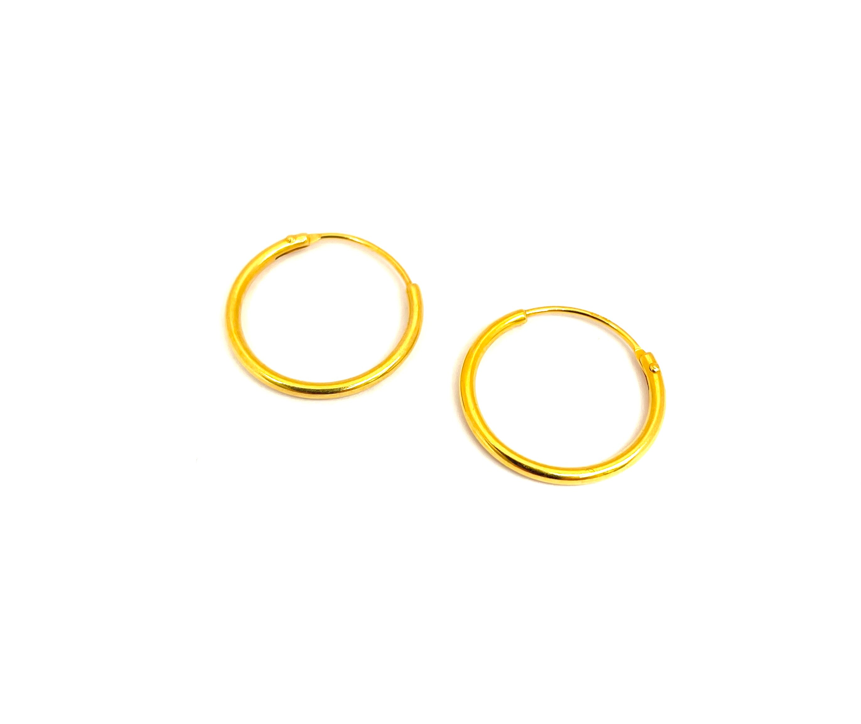 Creoles size 3 - 18 mm - Gold-plated