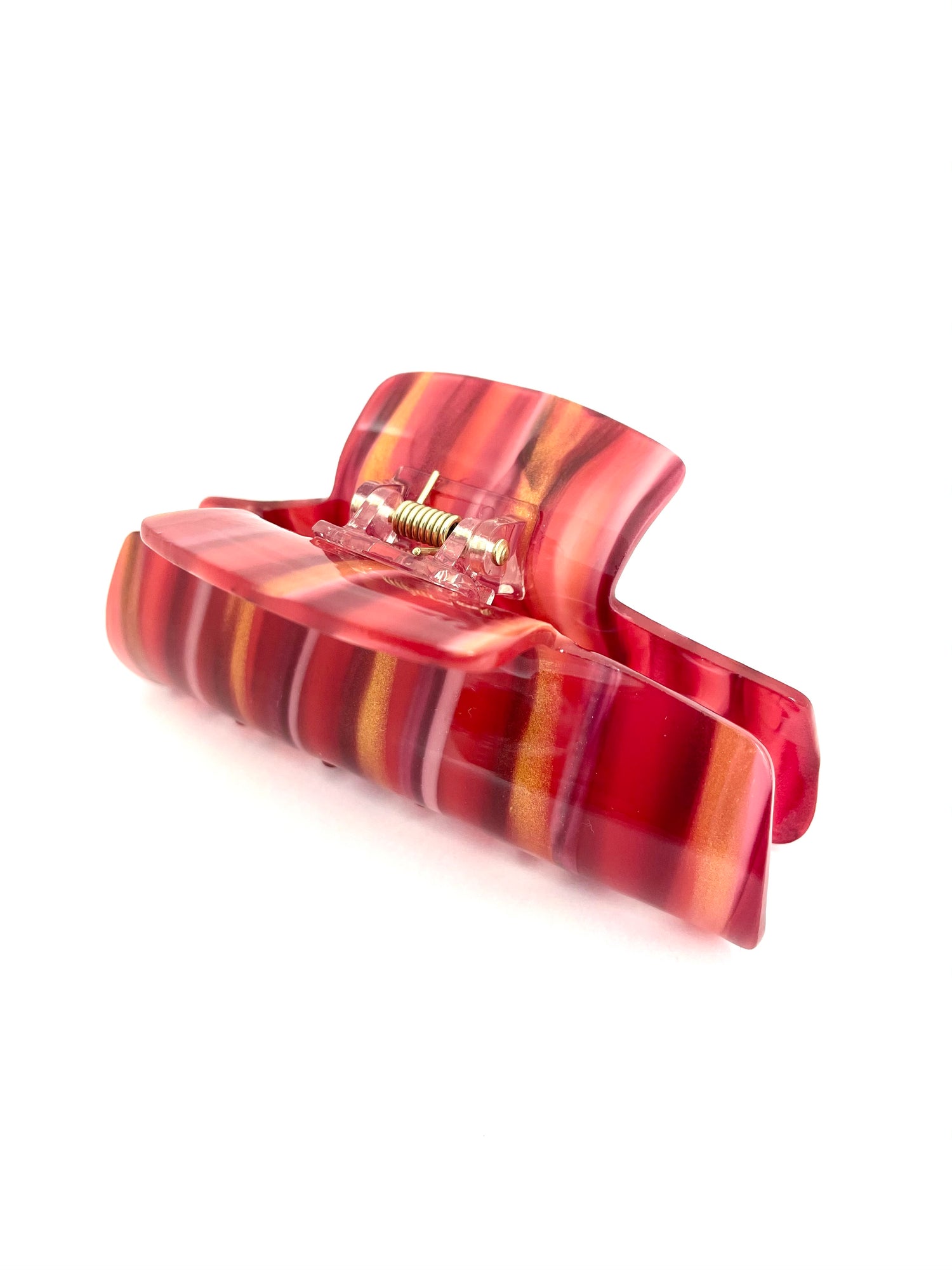Abstract Hairclip - Dark Red