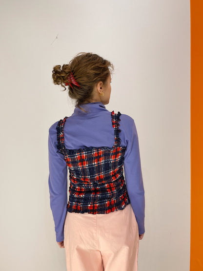 Smock Top - Blue / Red
