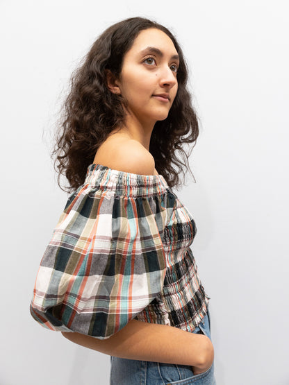 Puff Top - Multicoloured Plaid