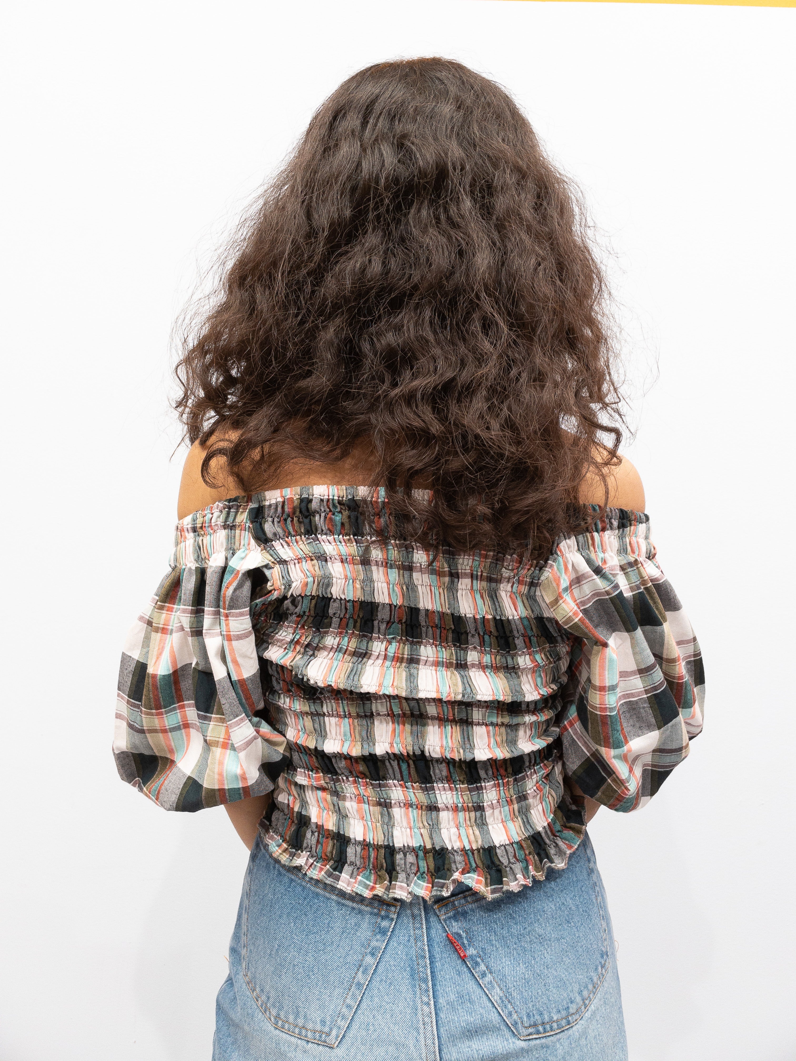 Puff Top - Multicoloured Plaid