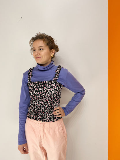 Smock Top - Pink / Black